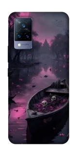 Чехол на Vivo V21 Boat and flamingo фото 1 из 1