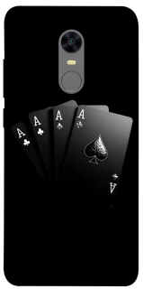 Чехол на Xiaomi Redmi 5 Plus / Redmi Note 5 (Single Camera) Black Cards фото 1 из 1