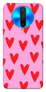 Чехол на Xiaomi Redmi K30 Red hearts 2 фото 1 из 1