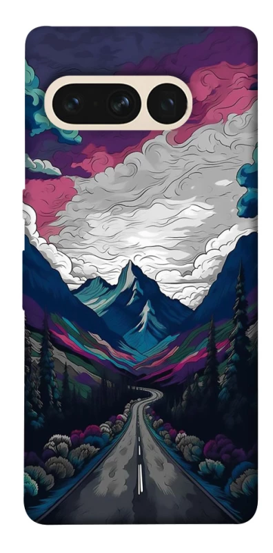 Чехол на Google Pixel 7 Pro Нарисованные горы фото 1 из 1