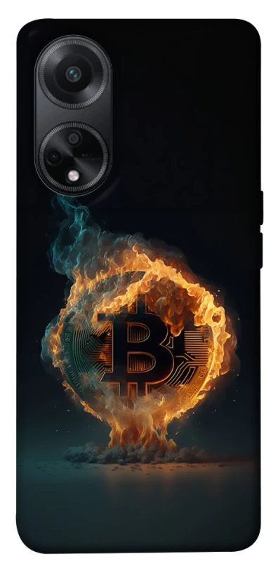 Чехол на Oppo A98 Fire Bitcoin фото 1 из 1