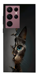 Чехол на Samsung Galaxy S22 Ultra Кот-подглядыватель v2 фото 1 из 1