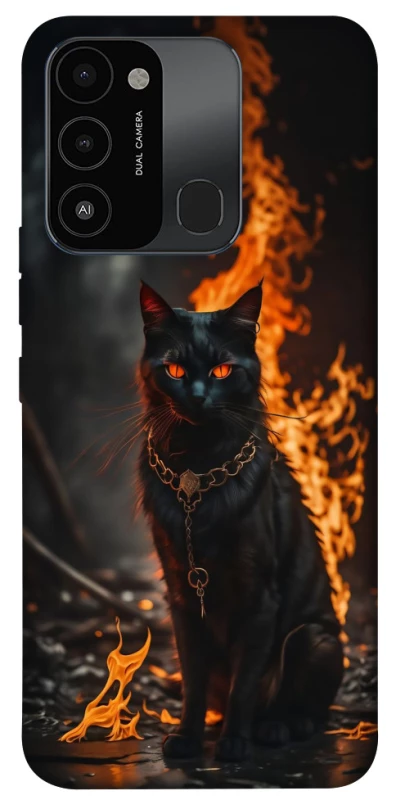 Чохол на TECNO Spark 8C Вогняний кіт фото 1 з 1