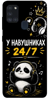 Чехол на Samsung Galaxy A21s У навушниках 24/7 фото 1 из 1