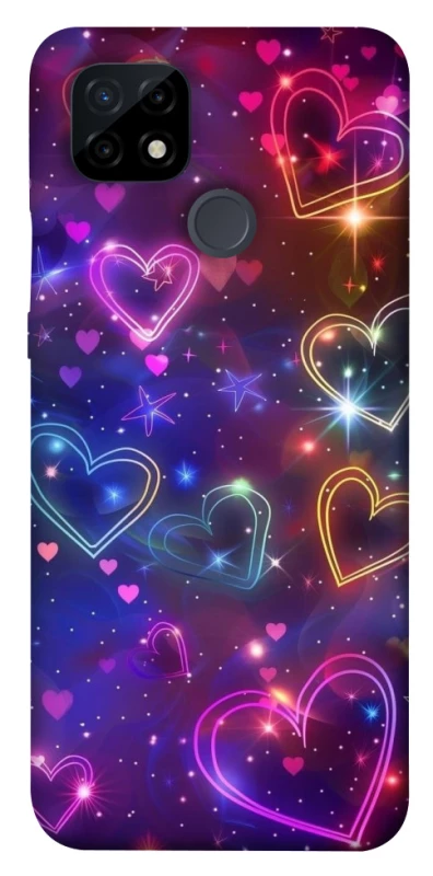 Чохол на Realme C21 Drawn hearts фото 1 з 1