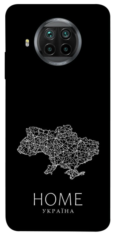 Чохол на Xiaomi Mi 10T Lite / Redmi Note 9 Pro 5G Ukraine black map фото 1 з 1