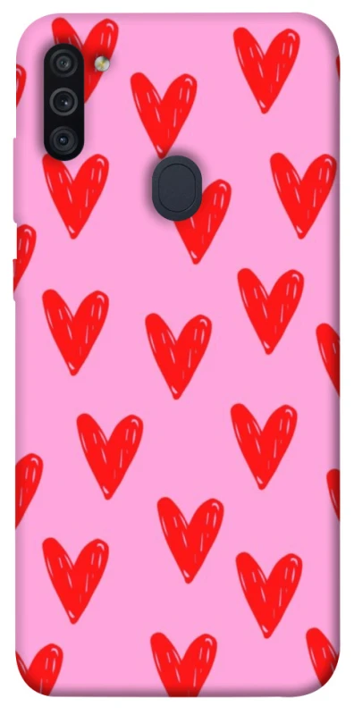 Чохол на Samsung Galaxy M11 Red hearts 2 фото 1 з 1
