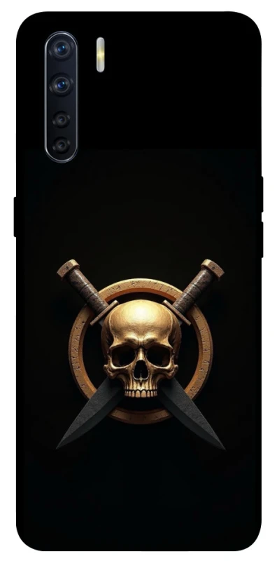 Чохол на Oppo A91 Golden Skull фото 1 з 1
