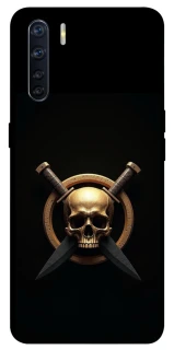 Чохол на Oppo A91 Golden Skull фото 1 з 1