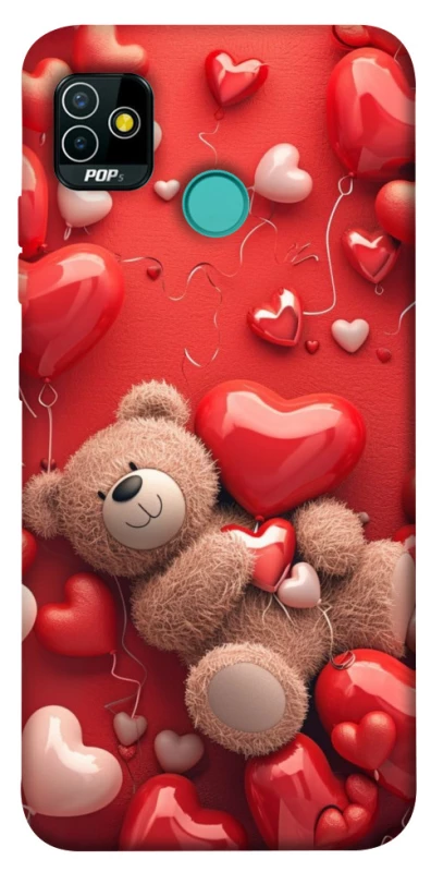 Чохол на TECNO POP 5 bear in hearts фото 1 з 1