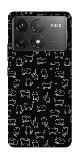 Чохол на Xiaomi Poco F6 Pro Black Cats фото 1 Чохол на Xiaomi Poco F6 Pro Black Cats фото 1 з 1