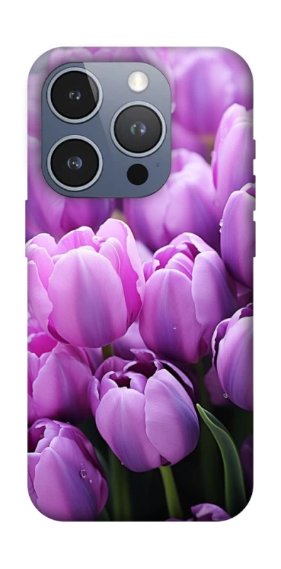 Чехол на Apple iPhone 16 Pro Фиолетовые тюльпаны фото 1 из 1