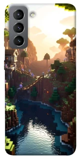 Чехол на Samsung Galaxy S21 FE Minecraft sunset фото 1 из 1