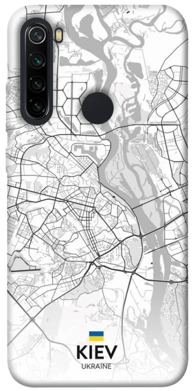 Чехол на Xiaomi Redmi Note 8 Kiev white map фото 1 из 1