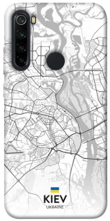 Чохол на Xiaomi Redmi Note 8 Kiev white map фото 1 з 1