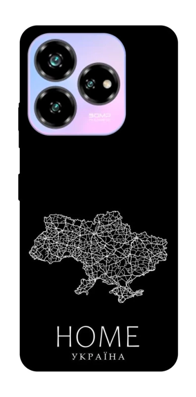 Чохол на ZTE Nubia V60 Desing Ukraine black map фото 1 з 1