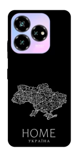Чохол на ZTE Nubia V60 Desing Ukraine black map фото 1 з 1