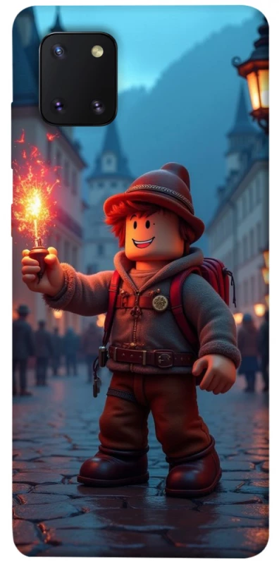 Чохол на Samsung Galaxy Note 10 Lite (A81) Roblox Fire Logo Blue Flames фото 1 з 1