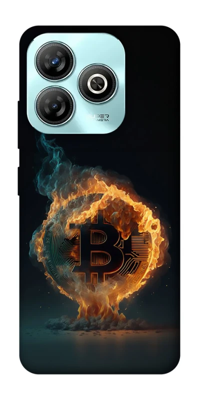 Чохол на ZTE Blade A75 4G Fire Bitcoin фото 1 з 1