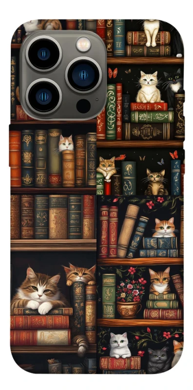 Чехол на Apple iPhone 13 Pro (6.1") Cats & Books фото 1 из 1