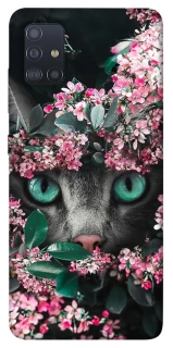 Чохол на Samsung Galaxy M51 Кіт в квітах фото 1 з 1