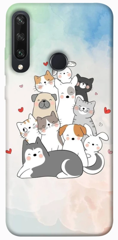Чохол на Huawei Y6p Funny Pets ver.2 фото 1 з 1