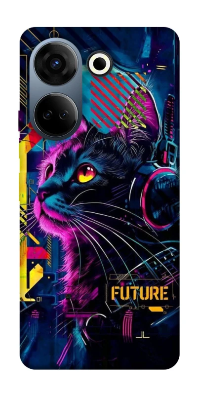 Чохол на TECNO Camon 20 Pro (CK7n) Cyber Cat v2 фото 1 з 1