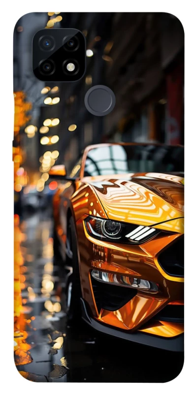 Чохол на Realme C21 Golden sports car фото 1 з 1