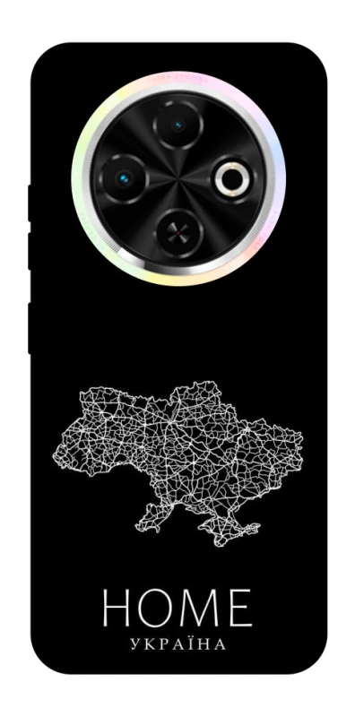 Чохол на TECNO Spark 30C Ukraine black map фото 1 з 1