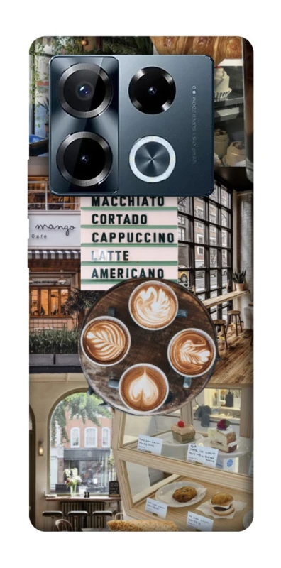 Чохол на Infinix Note 40 Pro 4G Coffee collage ver.5 фото 1 з 1