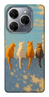 Чехол на TECNO Spark 20 Pro cats on wall фото 1 Чехол на TECNO Spark 20 Pro cats on wall фото 1 из 1