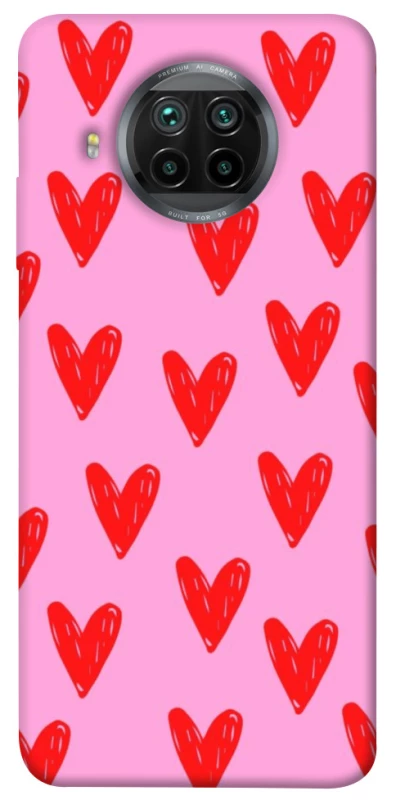 Чохол на Xiaomi Mi 10T Lite / Redmi Note 9 Pro 5G Red hearts 2 фото 1 з 1