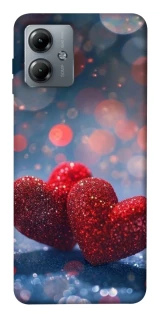 Чохол на Motorola Moto G14 Red hearts фото 1 з 1