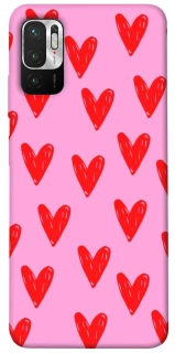 Чехол на Xiaomi Redmi Note 10 5G Red hearts 2 фото 1 из 1