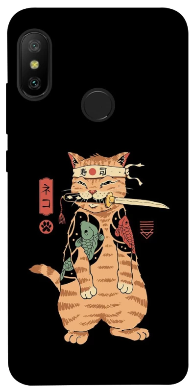 Чохол на Xiaomi Mi A2 Lite / Xiaomi Redmi 6 Pro Кіт-самурай фото 1 з 1