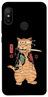 Чехол на Xiaomi Mi A2 Lite / Xiaomi Redmi 6 Pro Кот-самурай фото 1 из 1
