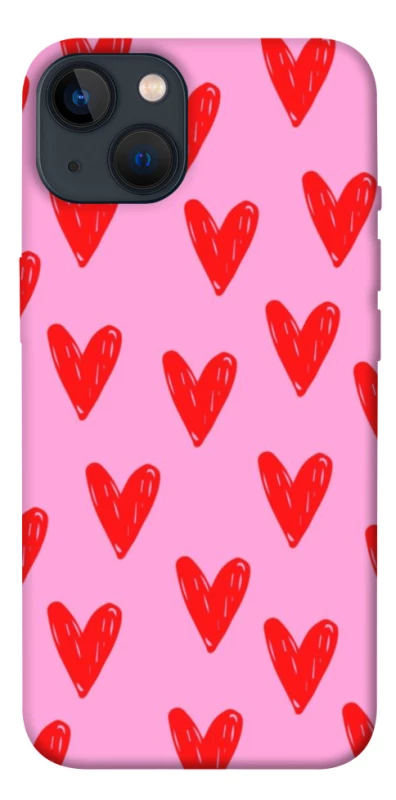 Чехол на Apple iPhone 13 (6.1") Red hearts 2 фото 1 из 1