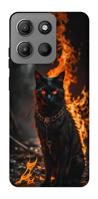 Чехол на Motorola Moto G15 4G Огненный кот фото 1 из 1