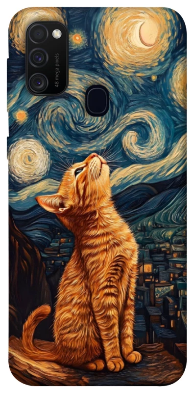 Чохол на Samsung Galaxy M30s / M21 van gogh cat фото 1 з 1