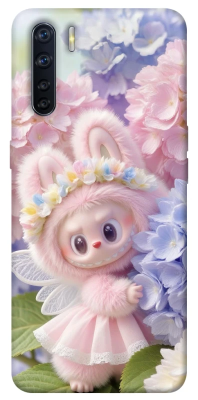 Чохол на Oppo A91 Labubu & Flowers ver.1 фото 1 з 1