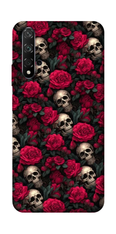 Чехол на Huawei Honor 20 / Nova 5T Черепа и розы фото 1 из 1