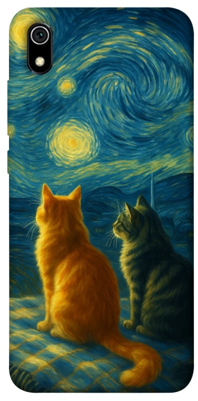 Чохол на Xiaomi Redmi 7A Cats under the stars фото 1 з 1