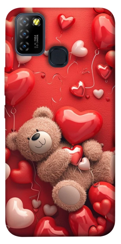Чохол на Infinix Hot 10 Lite bear in hearts фото 1 з 1