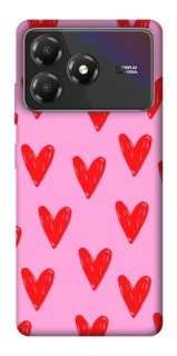 Чехол на ZTE Blade A36 Red hearts 2 фото 1 из 1