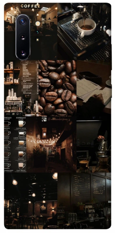 Чехол на Samsung Galaxy Note 10 Plus Coffee collage ver.1 фото 1 из 1
