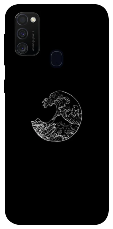 Чохол на Samsung Galaxy M30s / M21 Black tsunami фото 1 з 1