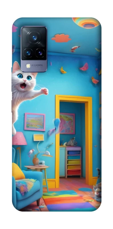 Чехол на Vivo V21 crazy cat фото 1 из 1