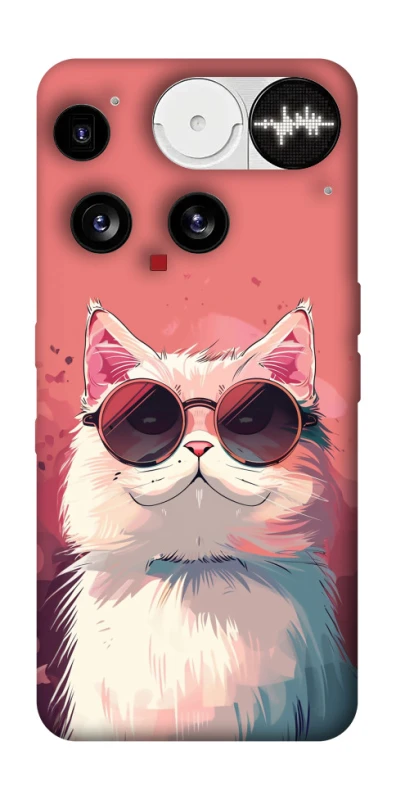 Чехол на Nothing Phone (3) Сat with glasses фото 1 из 1