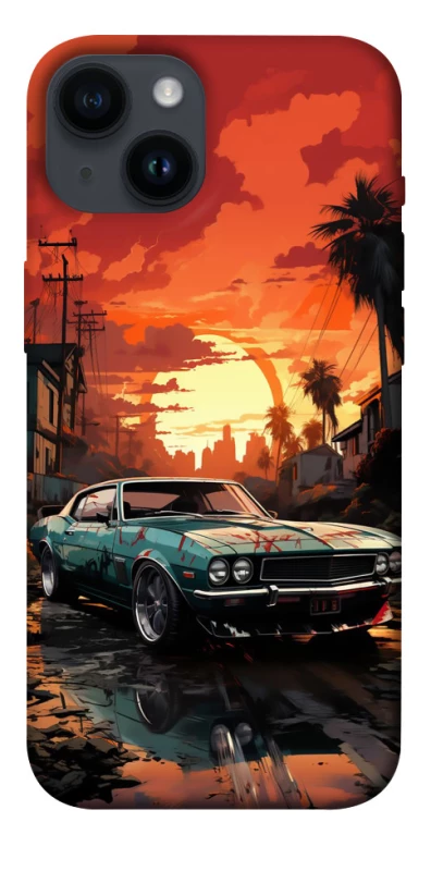 Чохол на Apple iPhone 14 (6.1") Car at sunset фото 1 з 1