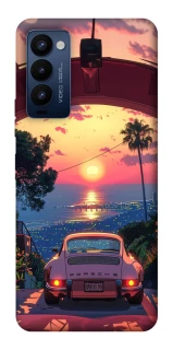 Чехол на TECNO Camon 18 Pro Porsche at sunset фото 1 из 1
